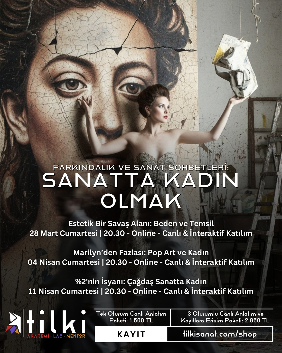 sanatta kadın olmak atölye görseli